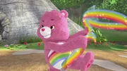 Hurrabärchi wirft das Regenbogen-Lasso.