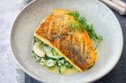 Haute Cuisine statt Fastfood: Bei Jan Wischnewski gibt es Zanderfilet auf Schmorgurken.