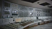 Kontrollraum in Atomkraftwerk Tschernobyl.