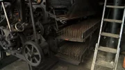 Scranton, PA: The old loom left in the factory. It would have made them tons of money through scrap metal, but won't fit in the back of Jay's truck.