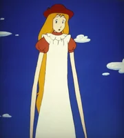 Alice hatte Pech. Kaum hat sie das Wunderland betreten, wird sie so lang und dünn wie eine Bohnenstange.