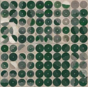 Kreis-Bewässerungssystem in Saudi Arabien. Im Bild zu sehen sind knapp 130 km² Felder.