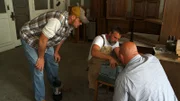 Scranton, PA: Mark, Jay and Dan taking a close look at a check printer in the offices of the Scranton Lace Company.
