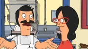 Schockmoment: Als ein Bankräuber die Bank gegenüber von Bob's Burgers überfällt, finden sich Bob (r.) und Linda (r.) inmitten einer Geiselnahme wieder ...