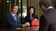 L-R: Dr. Austin Langham (Teddy Sears), Helen Schiff (Sarah Silverman)