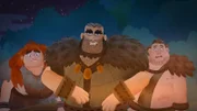 Verna, Robbo und Gordo machen sich aus dem Staub.