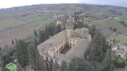 FLORENCE, ITALY - Aerial view of Montegufoni Castle, where priceless artworks were discovered at the end of WW2.  (photo credit: Fox International Channels Singapore/Fox International Channels Singapore/Ossian Bacon)