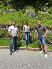 Von links: Georg Hackl , Sonja Weissensteiner und Felix Loch.