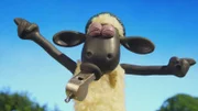 Shaun lässt alle Schafe nach seiner Trillerpfeife tanzen.