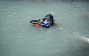 James in the water receiving instructions off camera