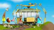 Die Zoobande ist froh, dass die Bahn doch noch geborgen werden konnte.