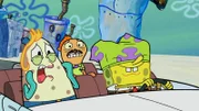 Vorne, l-r: Mrs. Puff, SpongeBob