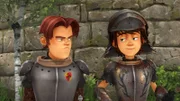 Gawain gefällt es gar nicht, dass Arthur mit seiner neuen Rüstung so gut ankommt.