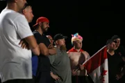 Canadian team at the drivers meeting.