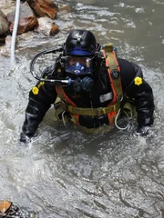 Carlos im Wasser, beim Tauchen