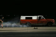 Farmtruck performs a burnout.