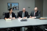 L-R: Erika Jensen (Dagmara Dominczyk), John Sieracki (Don Harvey),  Leo Wise (Lucas Van Engen)