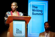 In the left: Arabella (Michaela Coel)