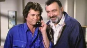 von links Jonathan (Michael Landon), Mark (Victor French)