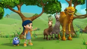 Wissper - Das Lama-Drama - Lama Alanna findet das Leben als Lama lahm. Sie wäre viel lieber ein cooles Kamel. Wissper und Peggy versuchen, Alanna nach Kräften zu helfen, wie ein Kamel auszusehen und zu handeln. Aber ihre Kamel-Künste sind begrenzt. Deshalb ruft Wissper Kamel Dieter zu Hilfe. Doch dann braucht der Helfer selbst Hilfe.