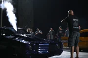 Doc pulls up to the starting line before his race against Jeff Lutz.