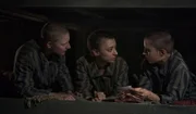 Tallulah Haddon as Hanna & Mili Eshet as Ivana & Anna Próchniak as Gita Furman in Auschwitz.