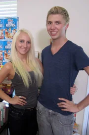 Tyler and Darrah with stockpile.