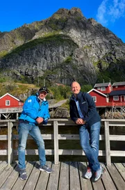 Leknes/Lofoten/Norwegen. Ausflug mit Kapitän Morten Hansen und Reiseleiter Bernd Wallisch.