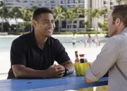 L-R: Junior Reigns (Beulah Koale) and Steve McGarrett (Alex O'Loughlin)
