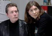 Irene Huss (Angela Kovacs) und ihr Kollege Jonny Blom (Dag Malmberg) arbeiten an einem verzwickten Fall.