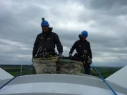 Florian Zausch und Rene Ehrhardt vor dem Klettern