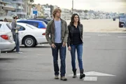L-R: Eric Christian Olsen as LAPD Liaison Marty Deeks and Daniela Ruah as Special Agent Kensi Blye. The team investigates the murder of tech entrepreneur turned venture capitalist who secretly developed a daemon, a background computer program that allows for undetectable data collection.