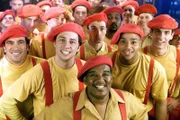 (v.li.): Zach Braff, Fred „Rerun“ Berry, Donald Fasion.