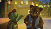 Franklin und Bär sind zum Glühwürmchen-Fest eingeladen. Franklin freut sich darauf zu tanzen. Bär freut sich dagegen überhaupt nicht auf die Tanzeinlagen.