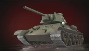 T-34 auf rotem Grund