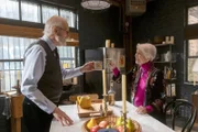 LAW & ORDER: ORGANIZED CRIME -- "...Wheatley Is To Stabler" Episode 214 -- Pictured: (l-r) James Cromwell as Miles Akman, Ellen Burstyn as Bernadette Stabler -- (Photo by: Eric Liebowitz/NBC)