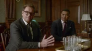 Dr. Jason Bull (Michael Weatherly, l.); Chunk Palmer (Christopher Jackson, r.)