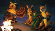 Franklin und seine Freunde sind mit Herrn Uhu und Papa Fuchs in einem Zeltlager.
