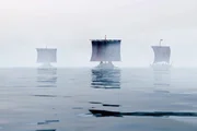 Mythos Nordsee Goldene Zeiten, Piraten und der Blanke Hans Drachenboote aus Norwegen, D&auml;nemark und der deutschen Nordseek&uuml;ste erobern den Nordseeraum.  Copyright: SRF/ZDF/Stein-Film, Computeranimation