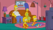 (v.l.n.r.) Homer; Lisa; Marge; Bart
