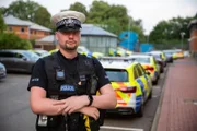 PC Chris Wells-Jackson by ANPR car