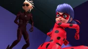 L-R: cat Noir, Ladybug
