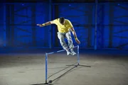 Luke Ward demonstrates the correct way to Jump over a net.