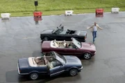 V.l.: James May, Richard Hammond, Jeremy Clarkson in BMW 325i Convertibles