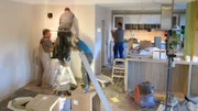 Die Arbeiten im Haus gehen voran.