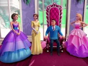 Prinzessin Kara und ihre Eltern begrüßen die eifersüchtige Cousine Corinne.