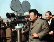 Kim Jong-Il, the second leader of North Korea and an avid movie fan, gives advice on the set of film "An Jung Geun Avenges Hirobumi Ito" in March.