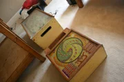 A pinball machine from the 1940's.