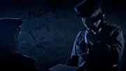 Der Soldat ist am Telefon
