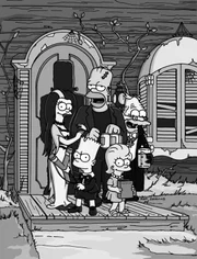 Familie Simpson zu Halloweeen im "Munster"-Look.